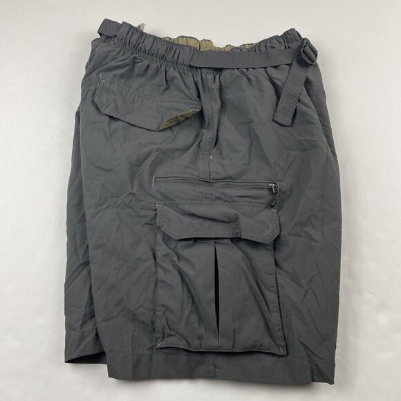 Columbia Belted Cargo Shorts Men’s M/9L Dark Gray Nylon Mesh Lined Inside Pocket - Picture 11 of 11
